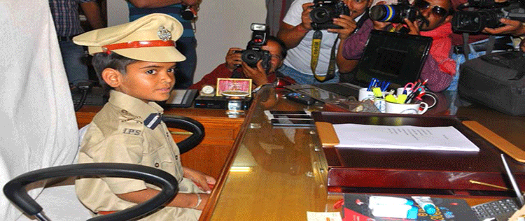 Police Commissioner For A Day In The City Of Jaipur – A Little Boy – Girish Sharma